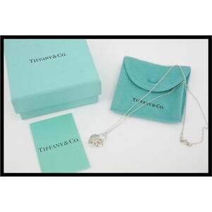 Tiffany Filigree Heart Pendant Necklace Sterling Silver Rare Newly Polished